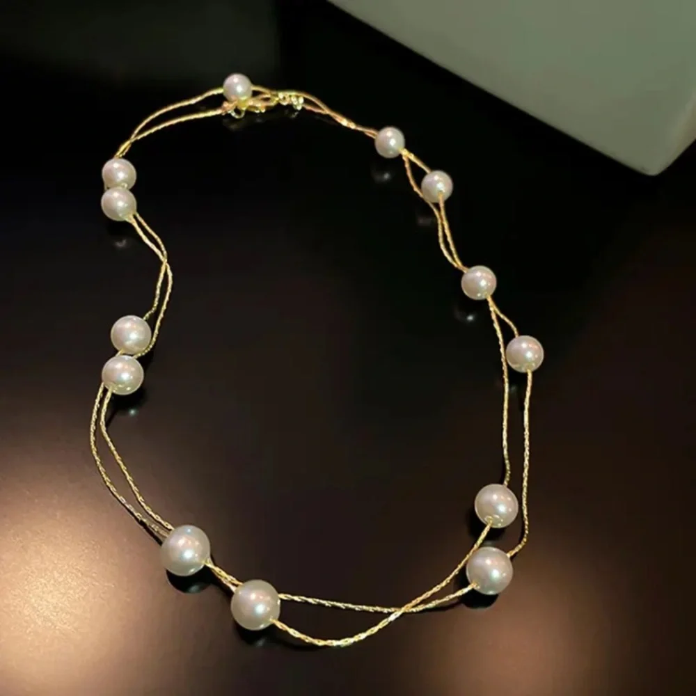 ⚜️𝟯𝟬%𝗢𝗙𝗙 𝗯𝘂𝗻𝗱𝗹𝗲𝘀 𝟯+⚜️ NEW White Pearl Beaded Necklace - Picture 8 of 11